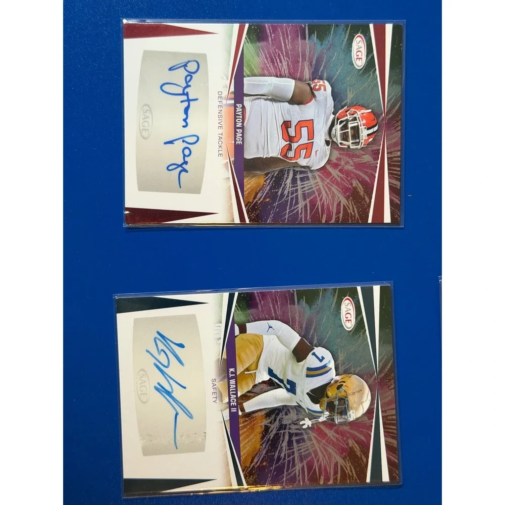Football Autograph Card Lot 6 SAGE Upper Deck Janke Powell Page Doaks RC Auto